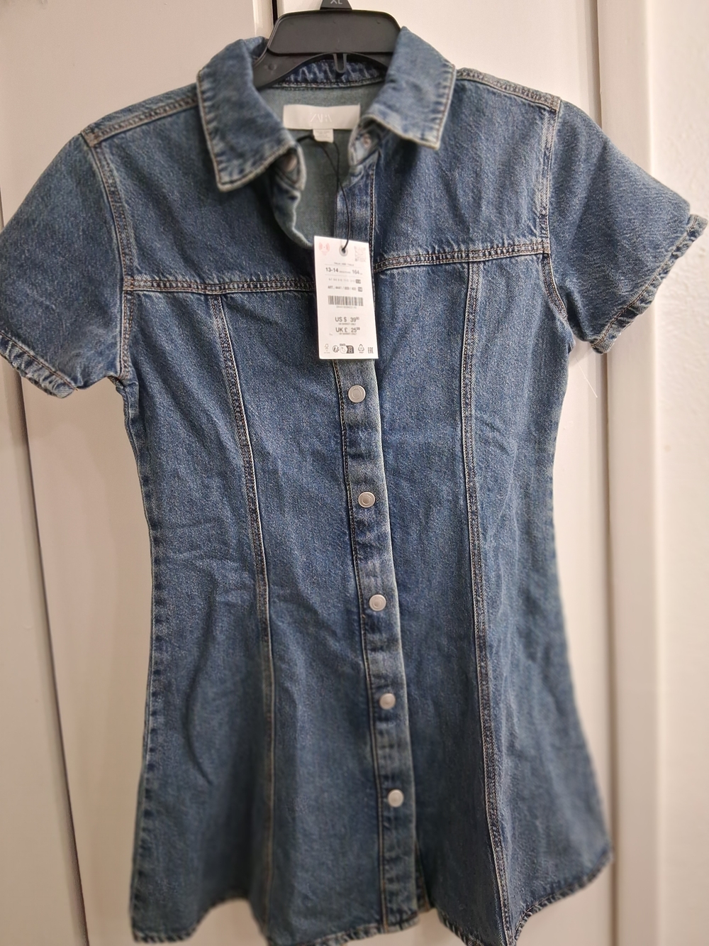 Zara Light Blue Denim Jacket - Button Front